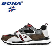 BONA Designer Leather Action Sport Sneakers - Marathon Stability