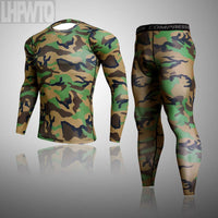 Men's Camouflage Thermal Compression Underwear Set - Long Johns