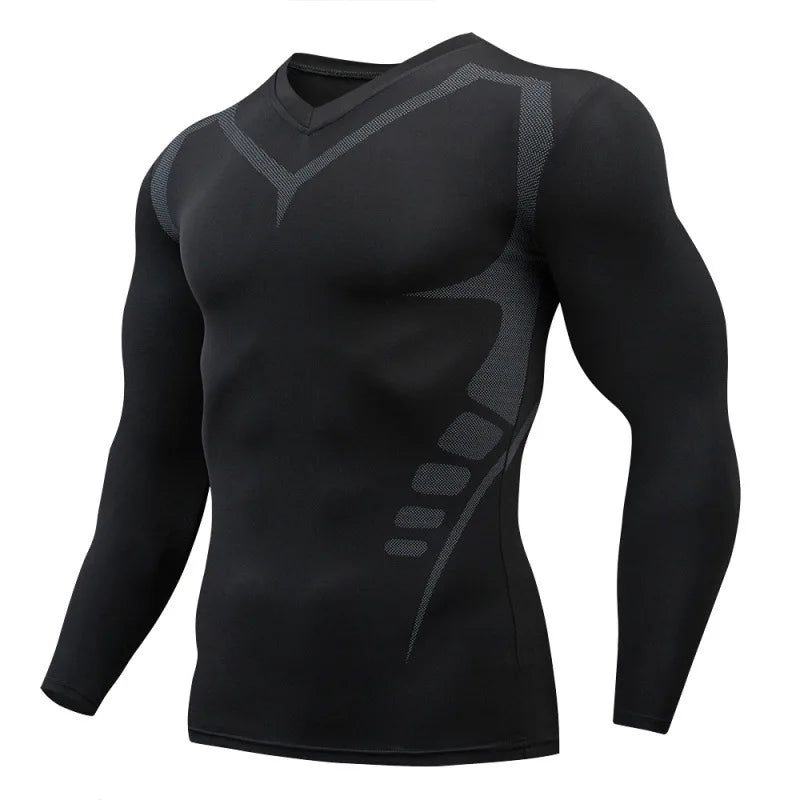 Men's Tight-Fit Quick-Dry Compression Training Jersey