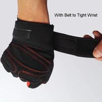 Long Wrist Belt Gym Gloves - Anti-Slip Crossfit & Weightlifting