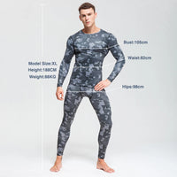 Men's Camouflage Thermal Compression Underwear Set - Long Johns