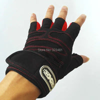 Long Wrist Belt Gym Gloves - Anti-Slip Crossfit & Weightlifting