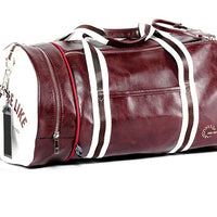 Top Outdoor PU Leather Men's Sports Gym Bags Classic Travel HandBag Fitness Training Shoulder Bags With Independent Shoes Pocket