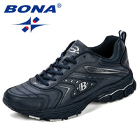 BONA Men's Leather Microfiber Casual Sneakers - Hard-Wearing Comfort