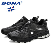 BONA Men's Leather Microfiber Casual Sneakers - Hard-Wearing Comfort