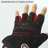 Long Wrist Belt Gym Gloves - Anti-Slip Crossfit & Weightlifting