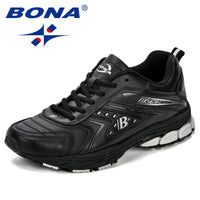 BONA Men's Leather Microfiber Casual Sneakers - Hard-Wearing Comfort