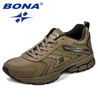 BONA Men's Leather Microfiber Casual Sneakers - Hard-Wearing Comfort