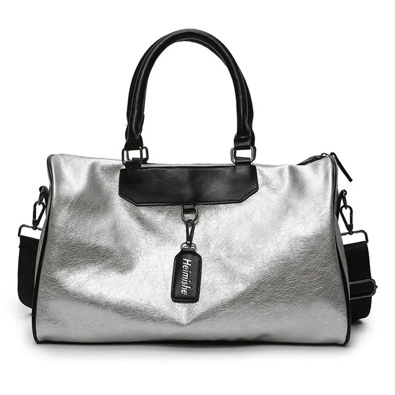 Women Silver Fitness Gym Bag Traveling Bags Glitter Sac De Sport For Men Training Travel Tas Sports Outdoor Gymtas Sporttas xa32