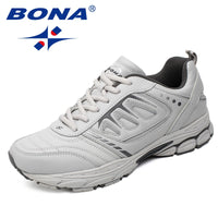 BONA Men's Cotton Jogging & Trekking Sneakers - Lightweight Stability