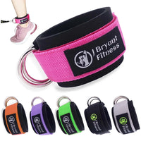 J Bryant Double D-Ring Neoprene Ankle Straps - Cable Machine Cuffs