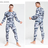 Men's Camouflage Thermal Compression Underwear Set - Long Johns