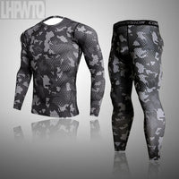 Men's Camouflage Thermal Compression Underwear Set - Long Johns