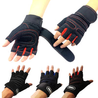 Long Wrist Belt Gym Gloves - Anti-Slip Crossfit & Weightlifting