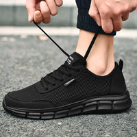 Men's Air Mesh Casual Sneakers - Breathable Anti-Odour Walking