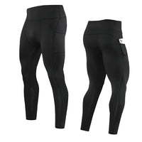 Men's Skinny Compression Gym Trousers - Dry-Fit Elastane