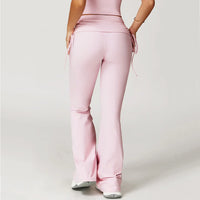 High-Waist Flared Bell-Bottom Yoga Leggings - Butt-Lifting Scrunch