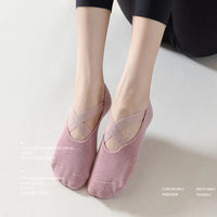 Non-Slip Silicone Grip Yoga Socks - Cotton Barre & Pilates Socks