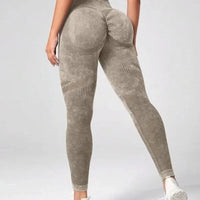 Tie-Dye Tummy Control Yoga Leggings - Seamless Ankle-Length