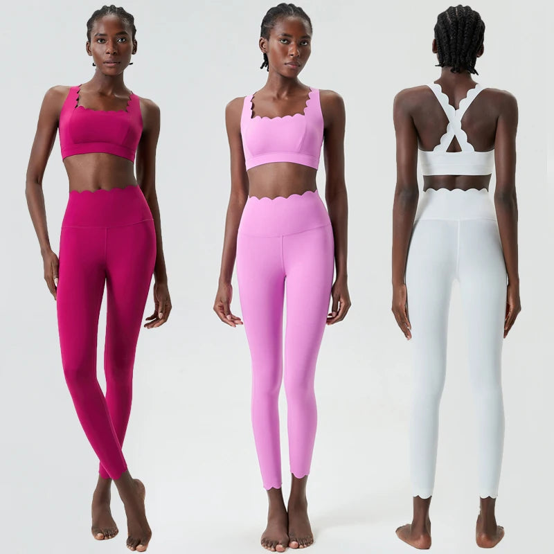 Solid Colour 2-Piece Slim-Fit Gym Set - Breathable Nylon