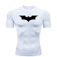 Bat Print Men's Compression Gym T-Shirt - Short Sleeve