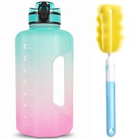 GIFUBOWA 2.2L Motivational Water Jug - Handle, Straw & Time Marker