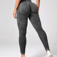 Tie-Dye Tummy Control Yoga Leggings - Seamless Ankle-Length