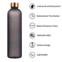 1L Time Marker Motivational Water Bottle - BPA-Free Leakproof
