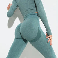 DIQUEQI Seamless Push-Up High-Waist Yoga Pants - Nylon Elastane