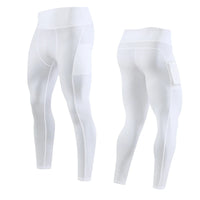 Men's Skinny Compression Gym Trousers - Dry-Fit Elastane