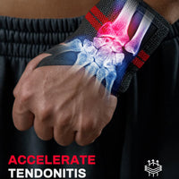 Extra-Strength Wrist Support Wraps - Weightlifting & Gym Training