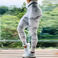 Printed High-Waist Training Leggings - All-Season Stretch