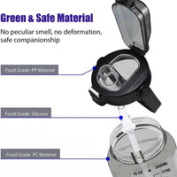 2L Motivational Water Bottle with Straw, Sleeve & Time Marker - 64oz