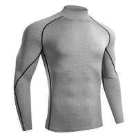 Men's Long-Sleeve Tight Compression Rash Guard - Bodybuilding