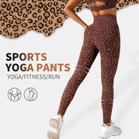 Leopard Print Seamless Hip-Lifting High-Waist Leggings