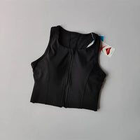 Front-Zip Shock-Absorbing Sports Bra Vest - Quick-Dry Nylon