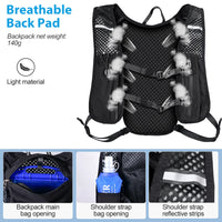 NEWBOLER Trail Running Backpack Ultra Lightweight Hydration Vest Breathable Functional Pack for Marathon Cycling Hiking