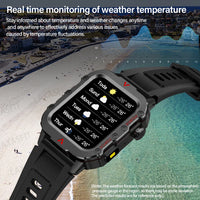 LAXASFIT Men's Outdoor Smartwatch - LED Flashlight & Health Monitor