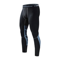 Men's Skinny Compression Gym Trousers - Dry-Fit Elastane