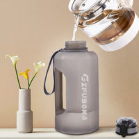 GIFUBOWA 2.2L Motivational Water Jug - Handle, Straw & Time Marker