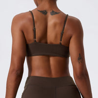 Hearuisavy Shockproof Push-Up Sports Bra - Pleated Quick-Dry