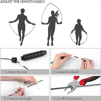 Ball-Bearing Speed Jump Rope - Tangle-Free Adjustable Wire & Foam Handles