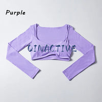 Long Sleeve Crop Workout Top - Breathable Anti-Pill Fabric