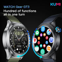 KUMI WATCH Gear GT3 1.43" AMOLED Screen Smart Watch Bluetooth Call Multi-language translation AIGC-ChatGPT Rotate to switch menu