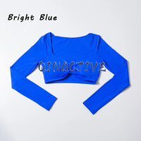 Long Sleeve Crop Workout Top - Breathable Anti-Pill Fabric