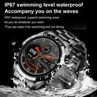 LIGE 2024 Full Circle Touch Screen Steel Band Luxury Bluetooth Call Men Smart Watch Waterproof Sport Activity Fitness Watch+Box