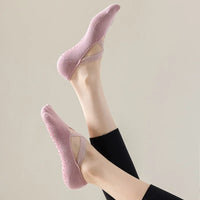 Non-Slip Silicone Grip Yoga Socks - Cotton Barre & Pilates Socks