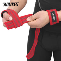 AOLIKES Anti-Skid Silicone Weightlifting Wrist Straps - 1 Pair