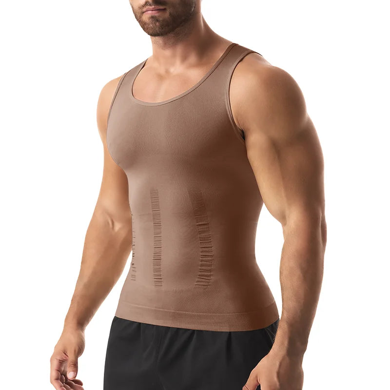 Men's Slimming Body Shaper Vest - Tummy Control Compression Tank