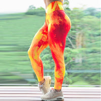 Printed High-Waist Training Leggings - All-Season Stretch